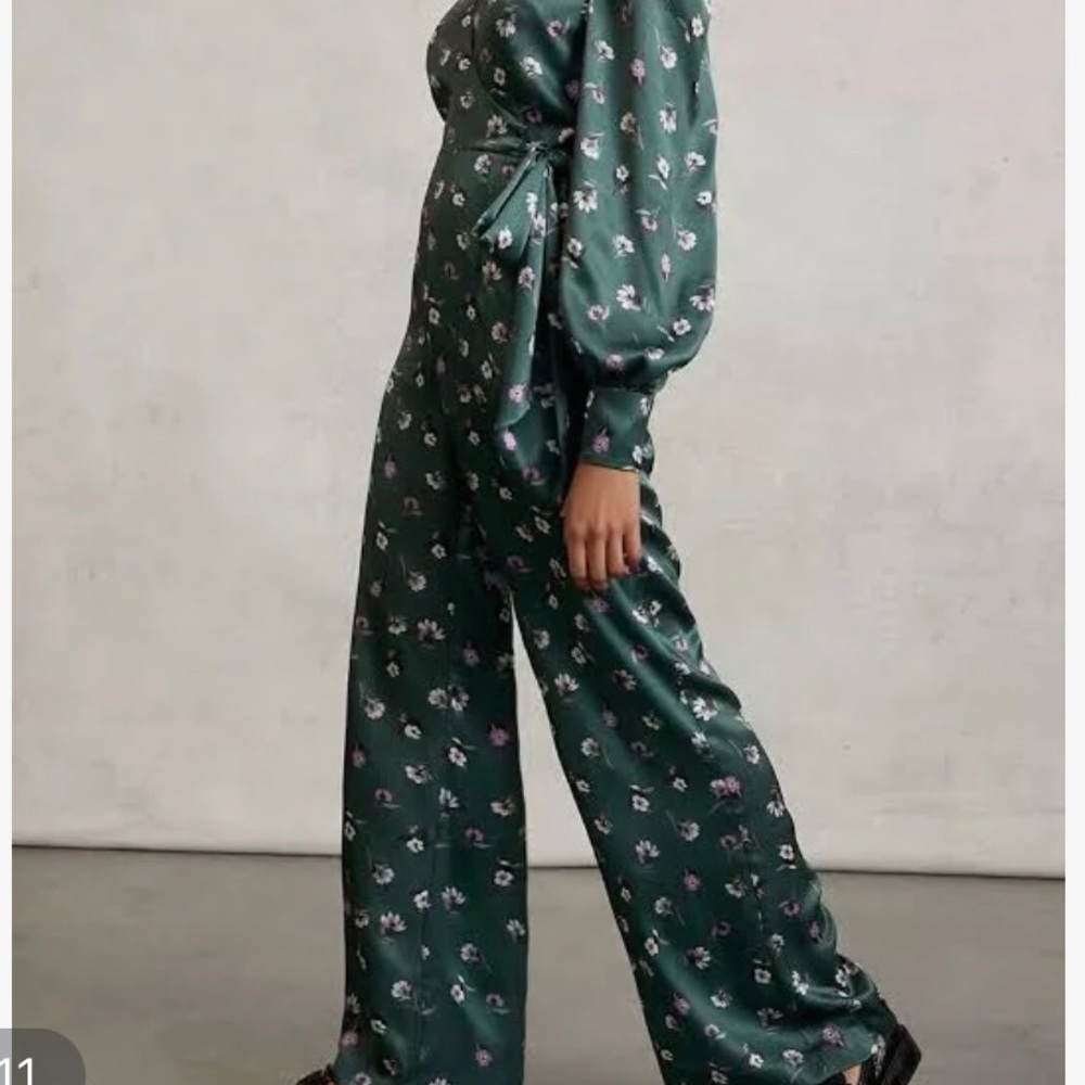 ML Monique Lhuillier Lorilei floral jumpsuit